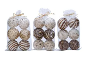 1 Pack White Dried Plant Handmade Orbs & Vase Filler With Varrying Designs