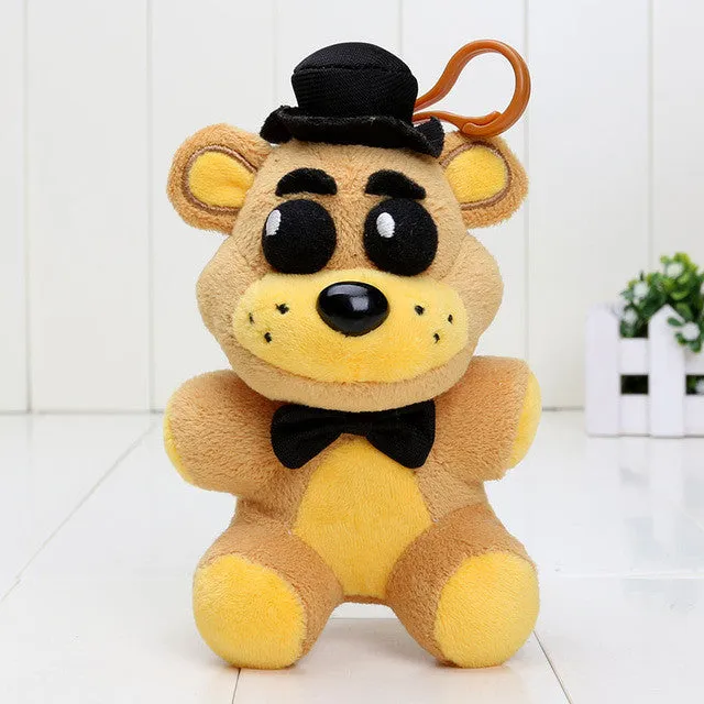 14cm FNAF Five nights at freddy's 4 toy fox Fazbear bonnie plush toys pendants keychains dolls soft stuffed toys Sister Location