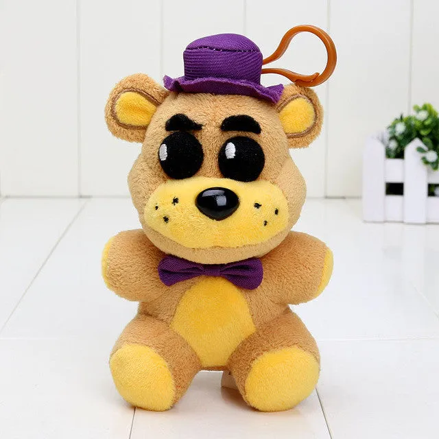 14cm FNAF Five nights at freddy's 4 toy fox Fazbear bonnie plush toys pendants keychains dolls soft stuffed toys Sister Location