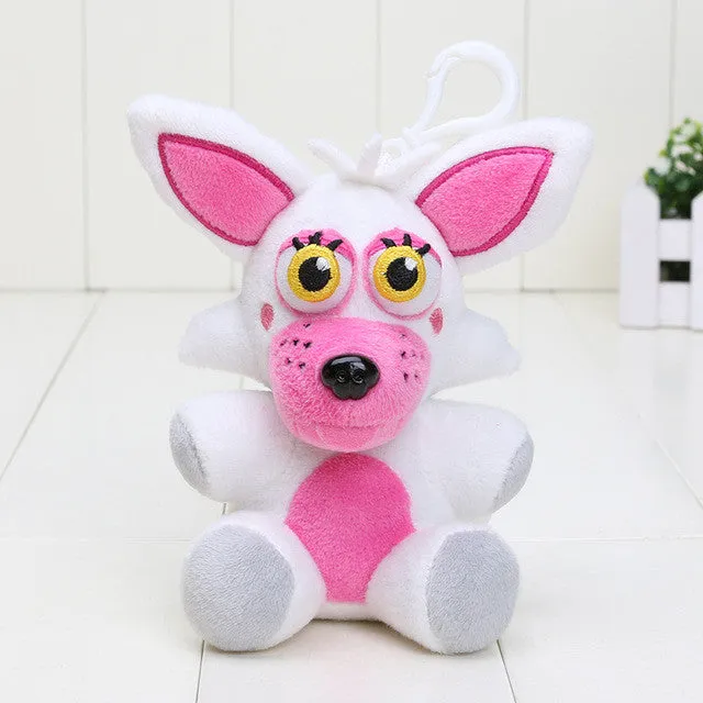 14cm FNAF Five nights at freddy's 4 toy fox Fazbear bonnie plush toys pendants keychains dolls soft stuffed toys Sister Location