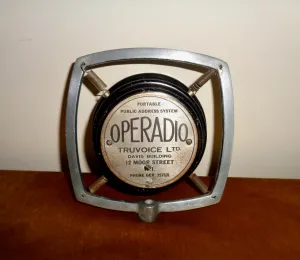 1930s Style Truvoice Operadio Portable Public Address System Microphone