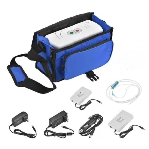 4 hours Battery Portable 3L/M Continuous Flow Mini Oxygen Concentrator with, Carry Bag (With Extra Battery)-2 Total Batteries Included I Model TP-B1