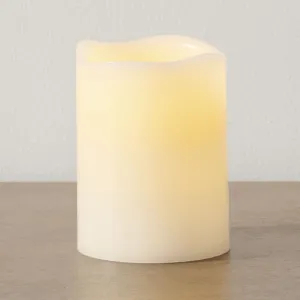 4" Ivory Flameless LED Wavy Edge Candle