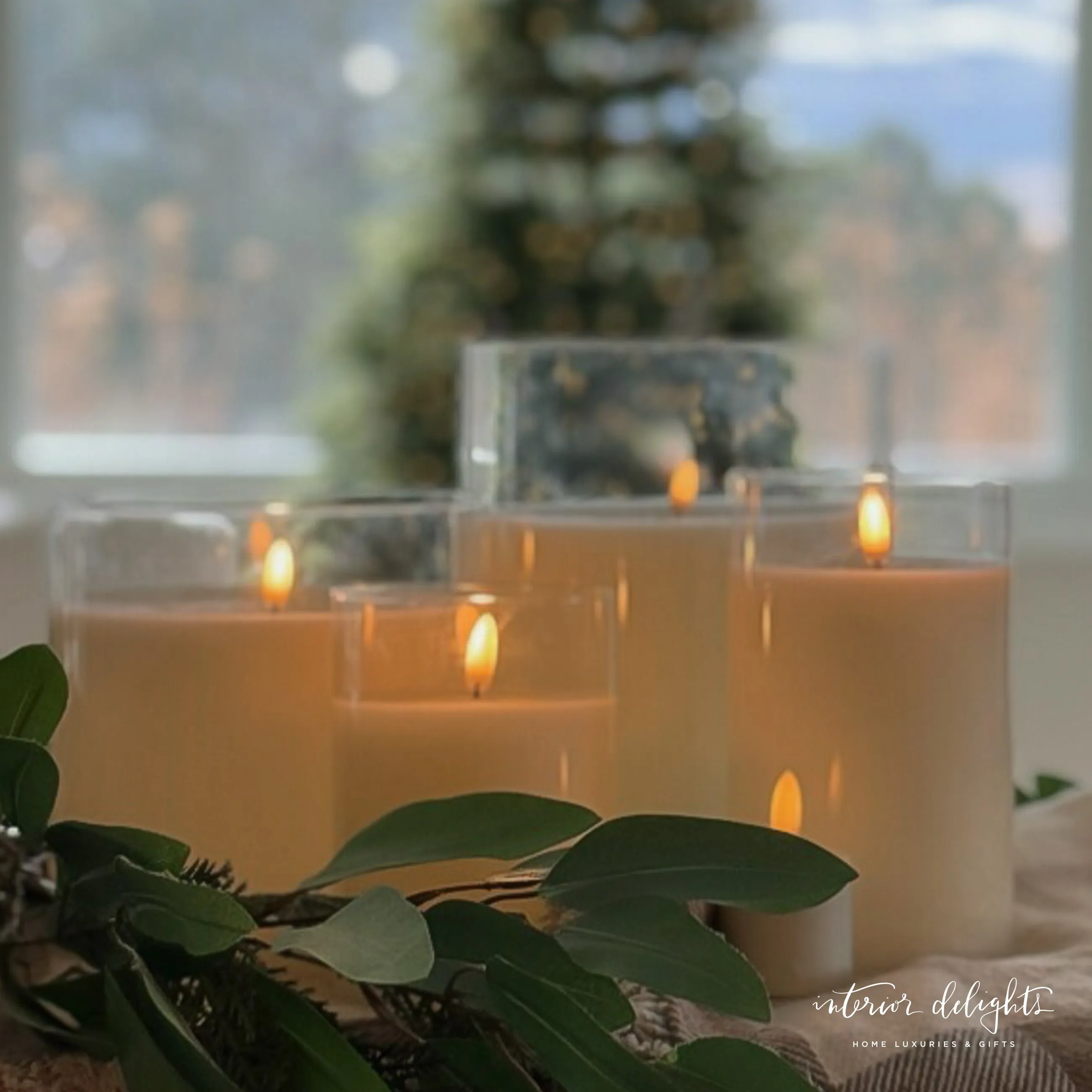 6" x 3.5" Ivory Flameless Candle.