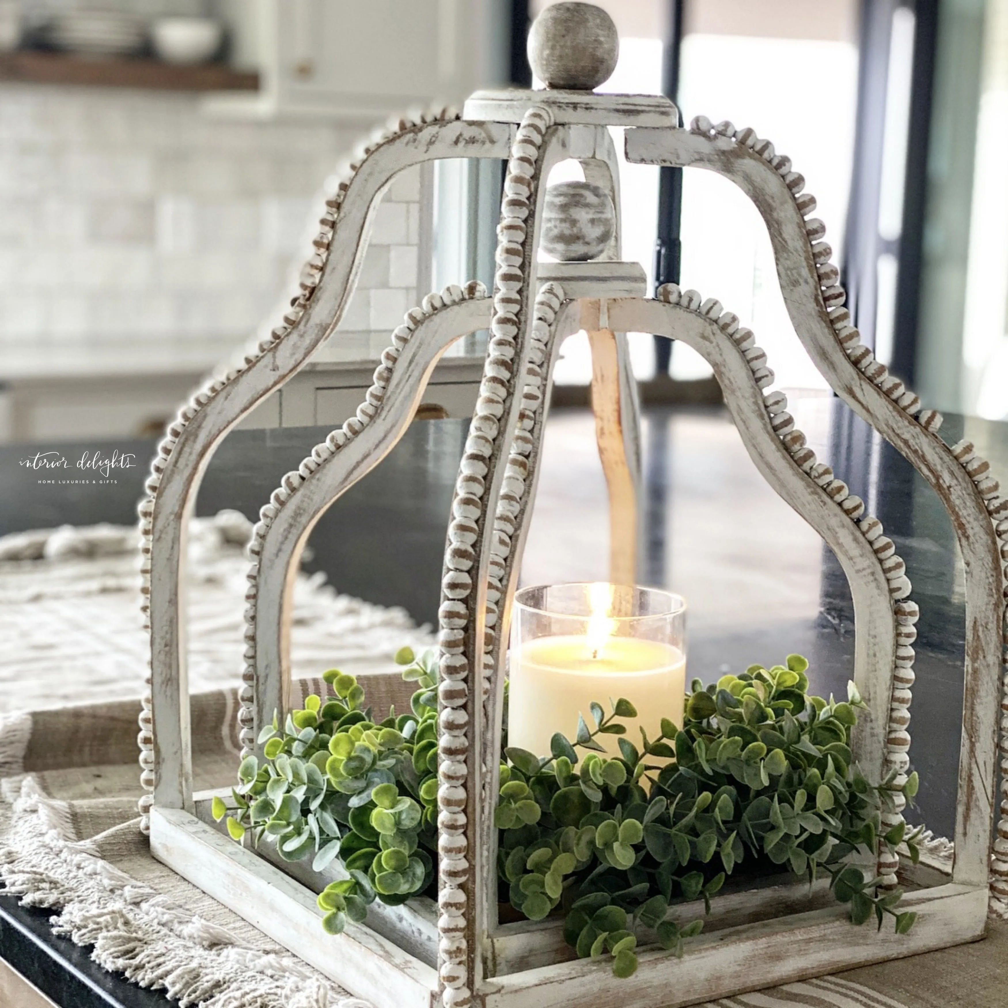 6" x 3.5" Ivory Flameless Candle.