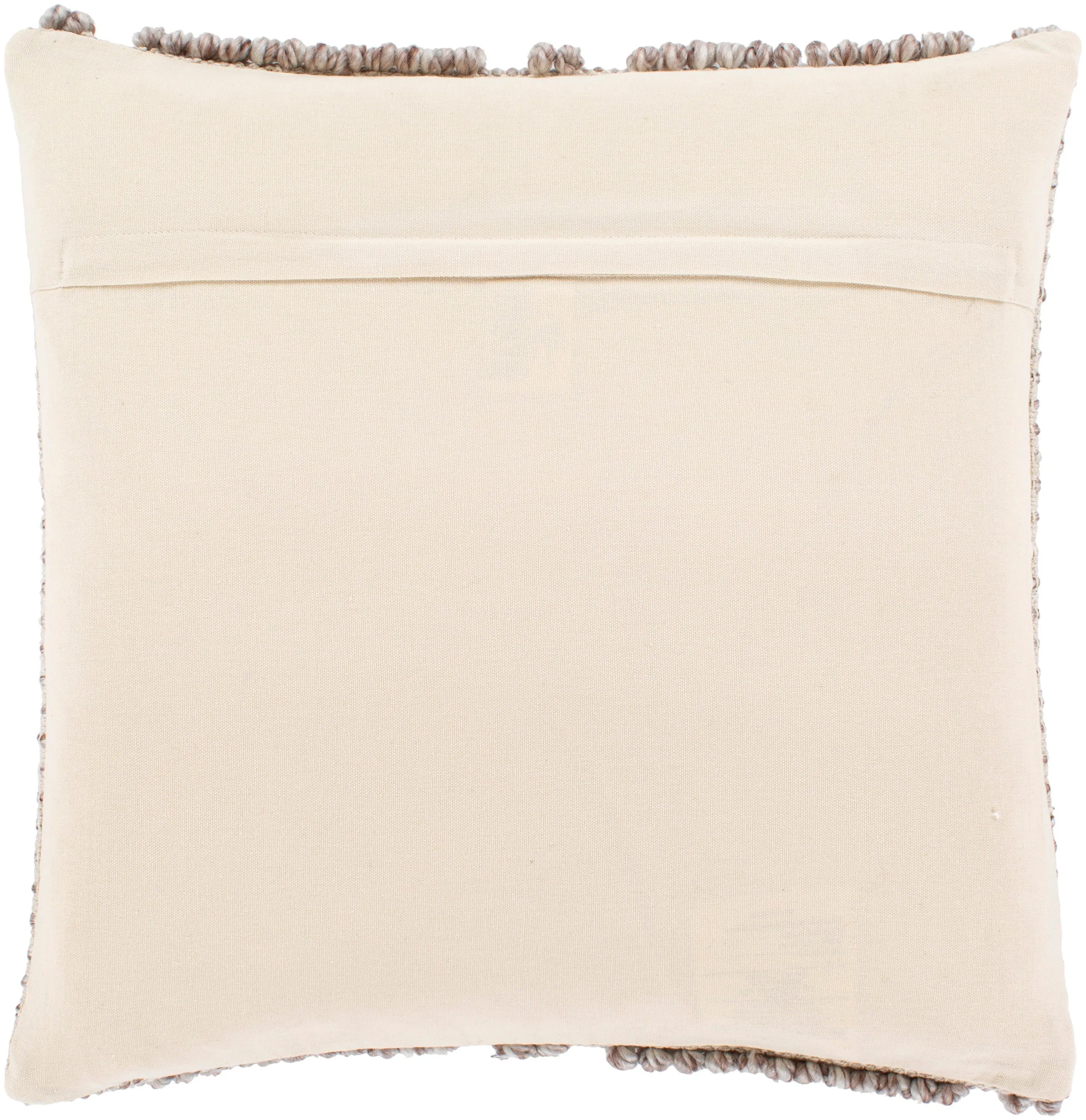 Anders Hand Woven Square Pillow Cream, Light Gray, Khaki