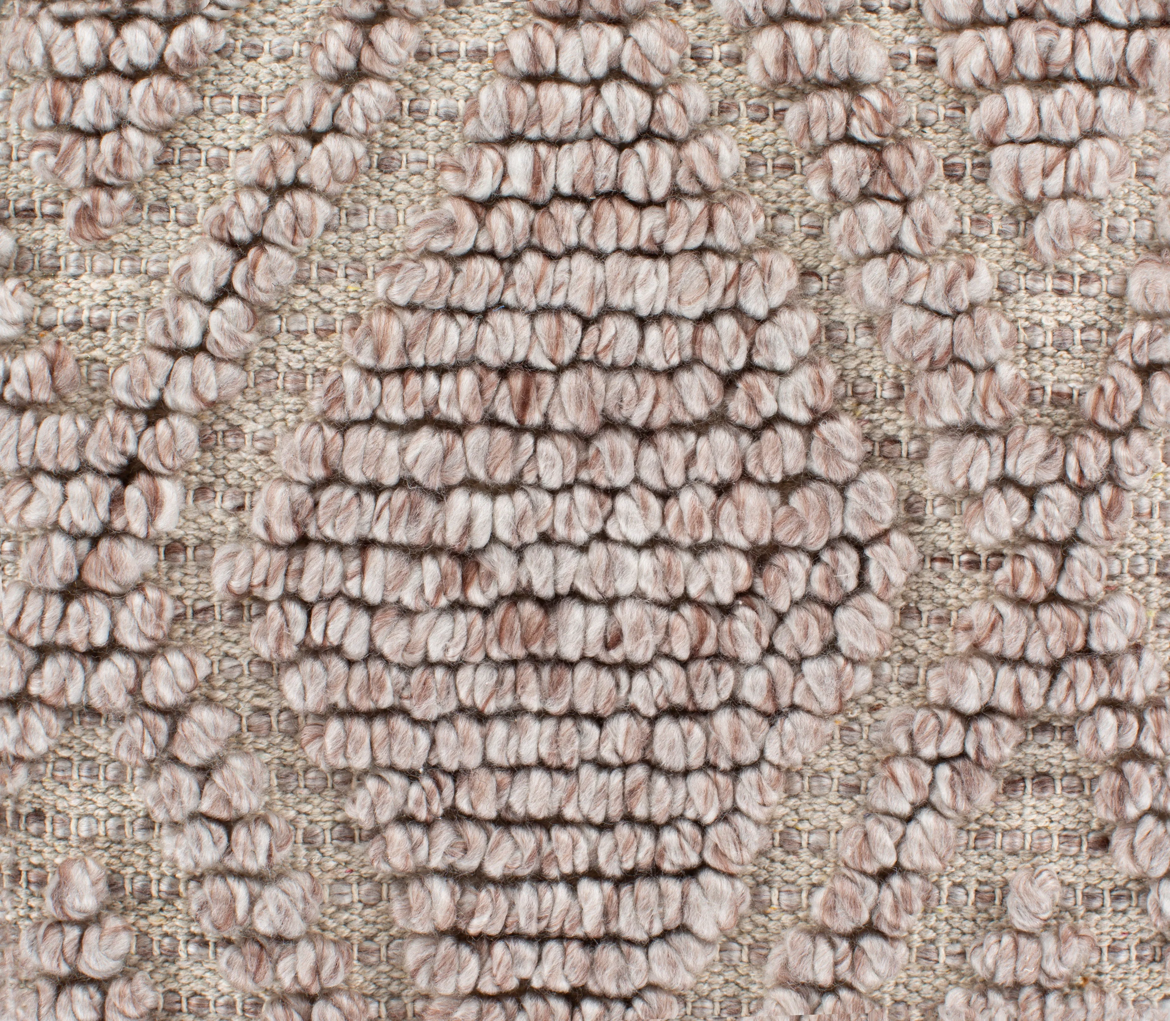 Anders Hand Woven Square Pillow Cream, Light Gray, Khaki