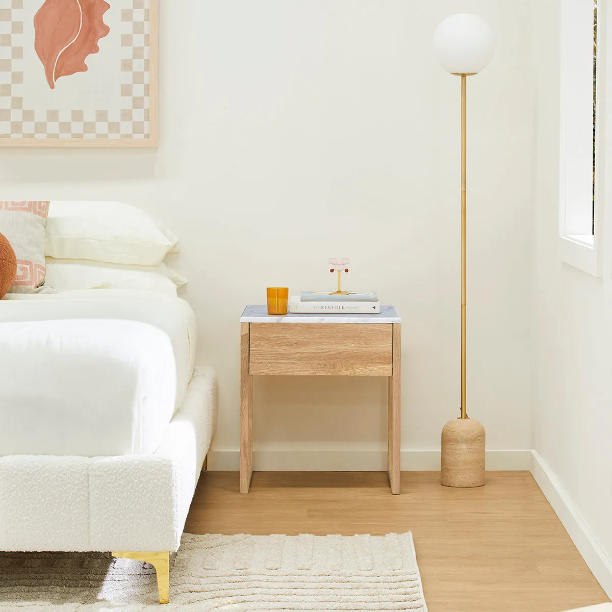 Avalon Marble Bedside Table