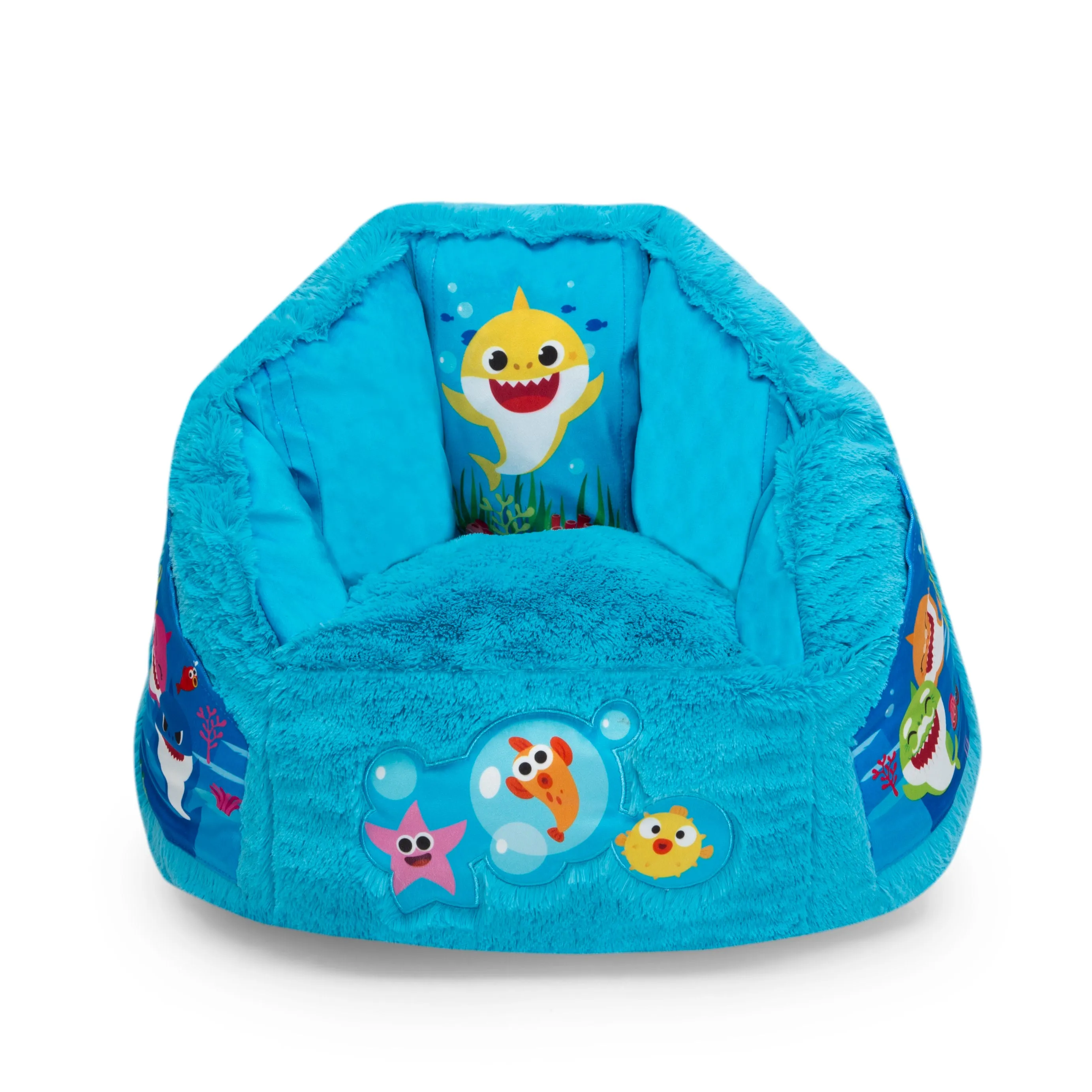Baby Shark Cozee Fluffy Chair, Toddler Size (for Kids Up to 6 Years Old)