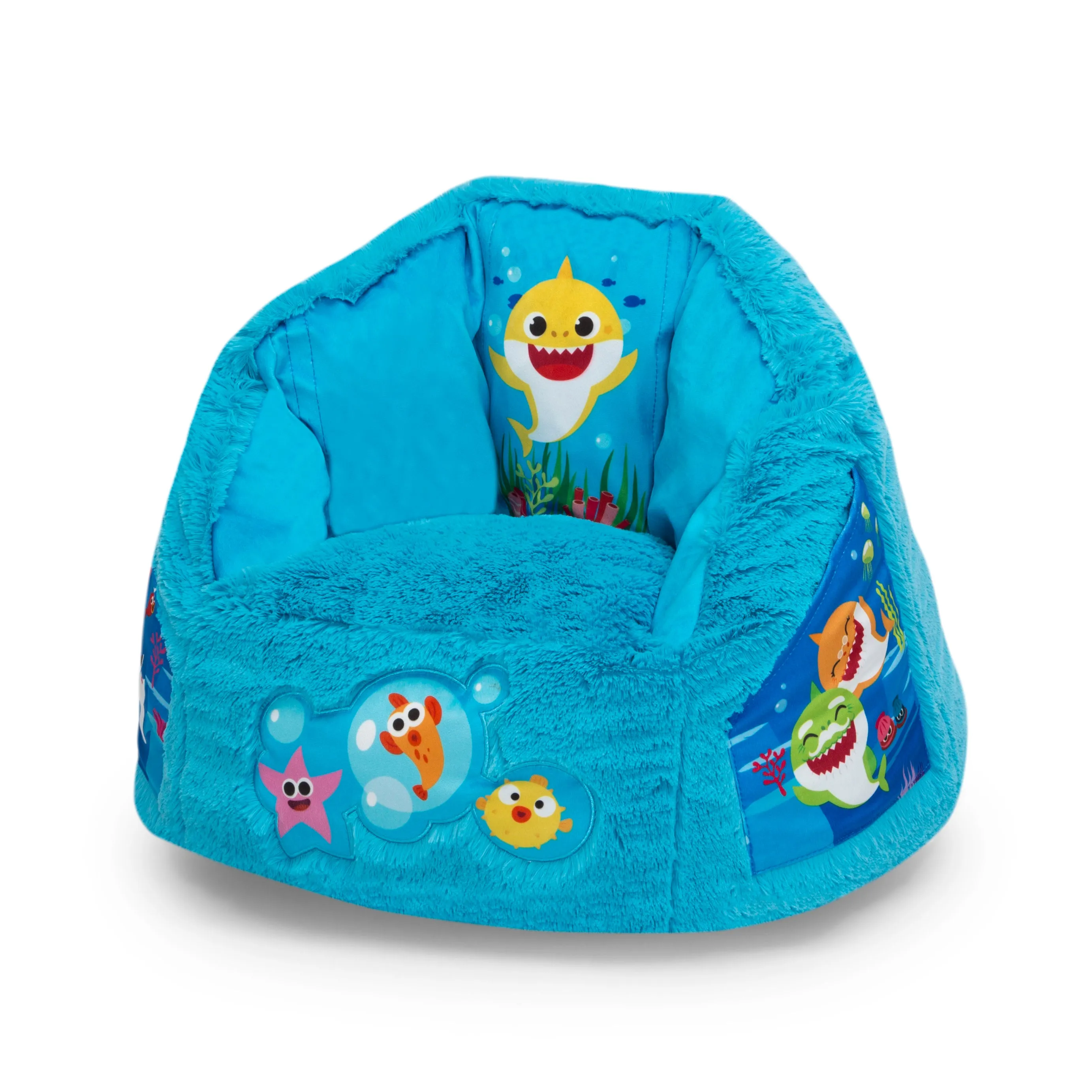 Baby Shark Cozee Fluffy Chair, Toddler Size (for Kids Up to 6 Years Old)
