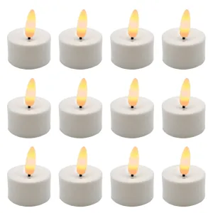Battery Operated 3D Wick LED Tea Lights