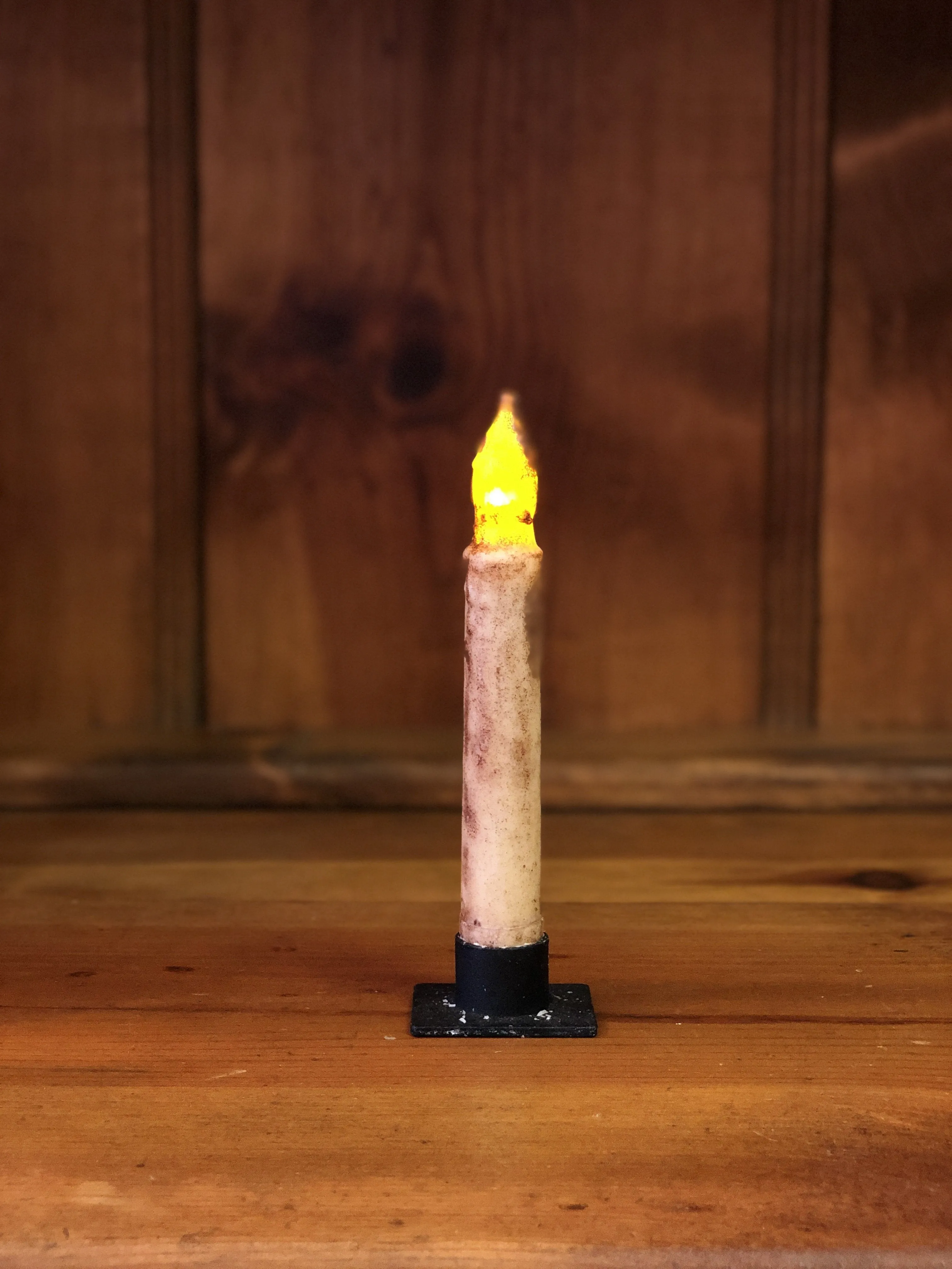 *Battery-Operated 6" LED Dipped Taper Candle with Timer