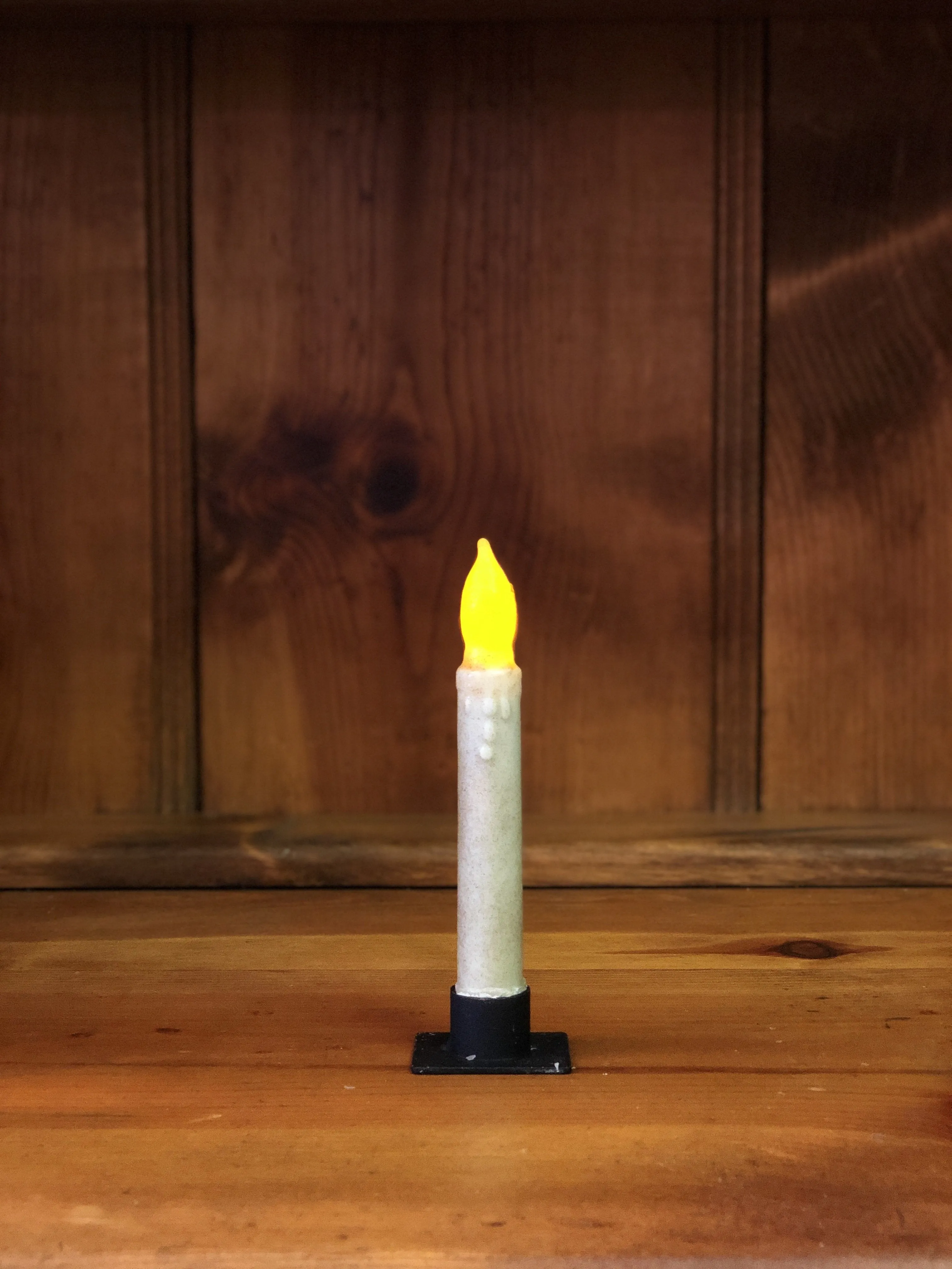 *Battery-Operated 6" LED Dipped Taper Candle with Timer