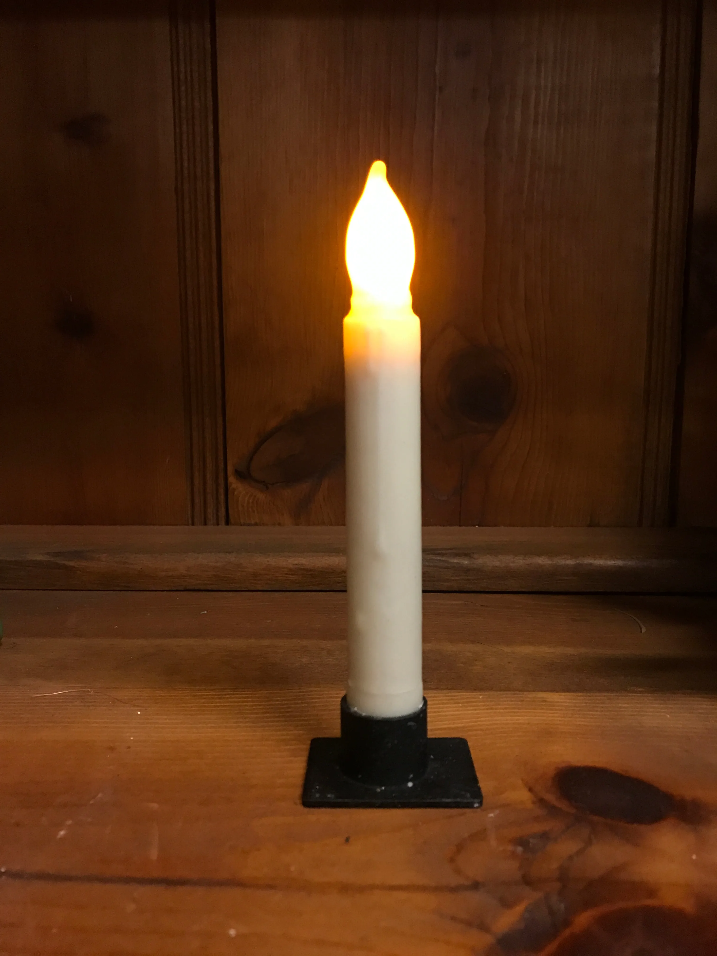 *Battery-Operated 6" LED Dipped Taper Candle with Timer