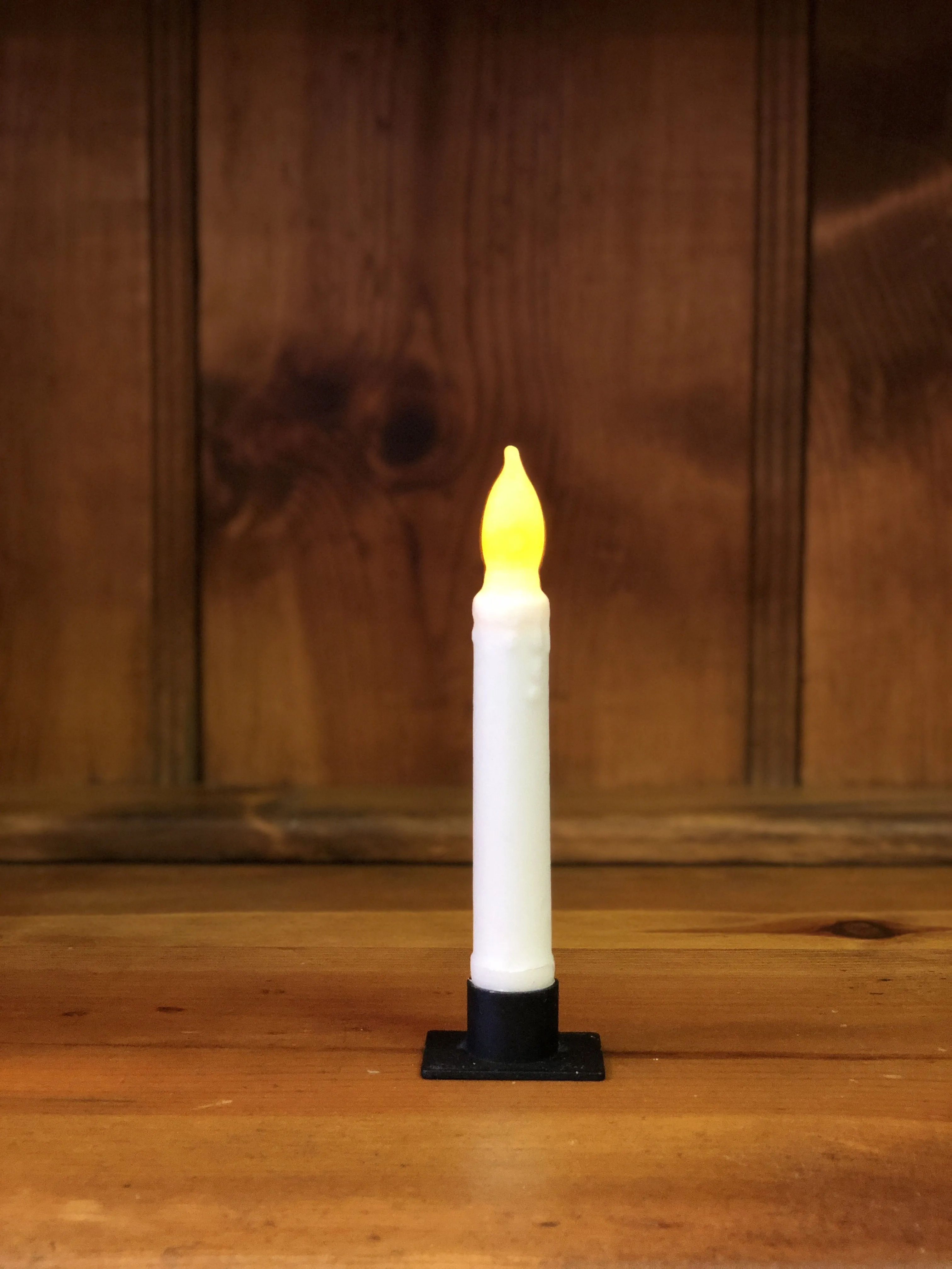*Battery-Operated 6" LED Dipped Taper Candle with Timer
