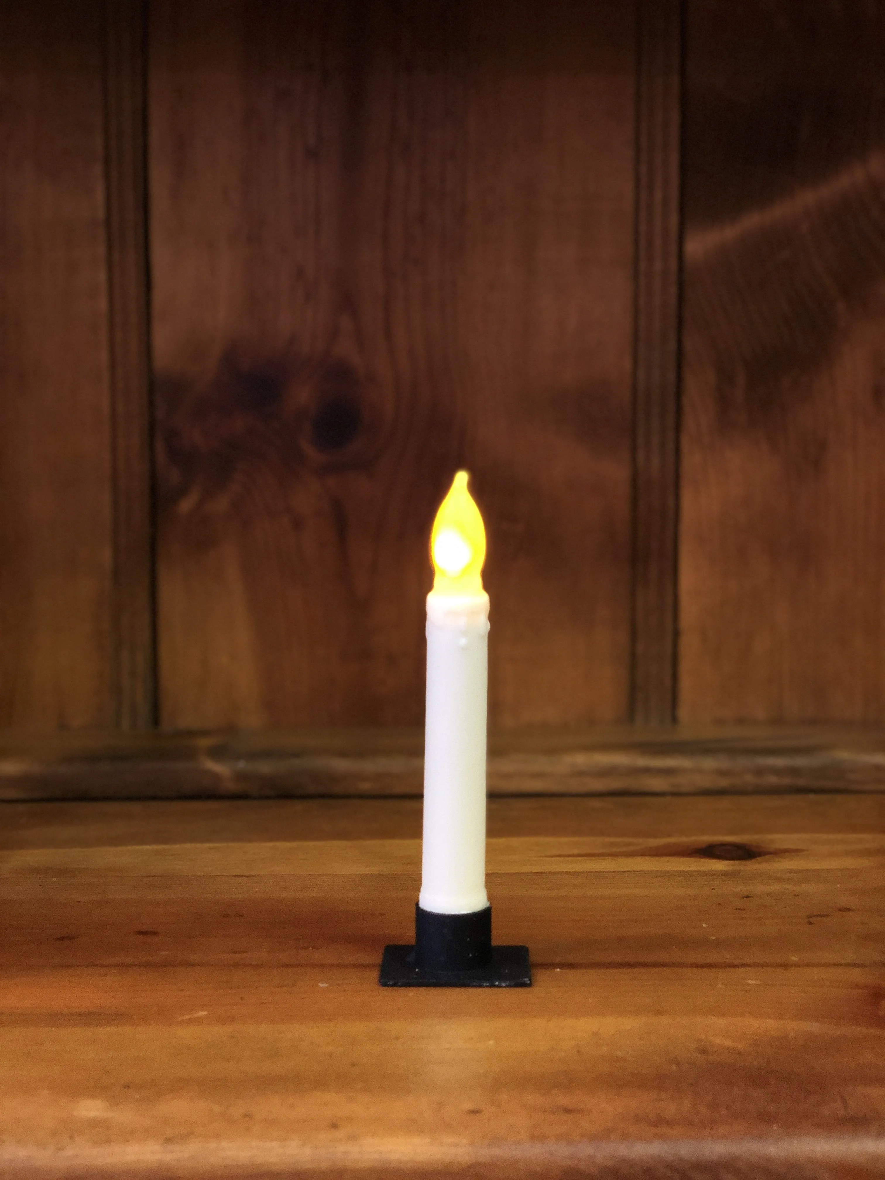 *Battery-Operated 6" LED Dipped Taper Candle with Timer