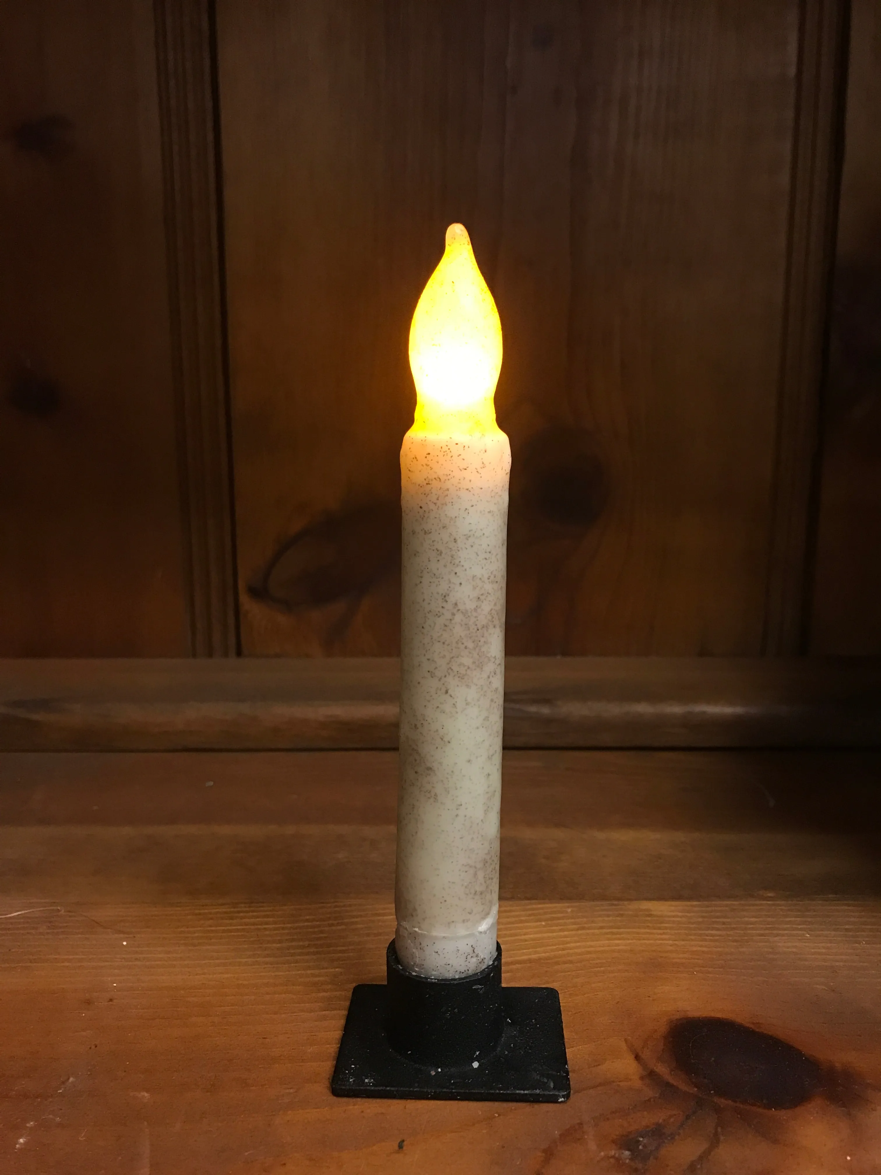 *Battery-Operated 6" LED Dipped Taper Candle with Timer