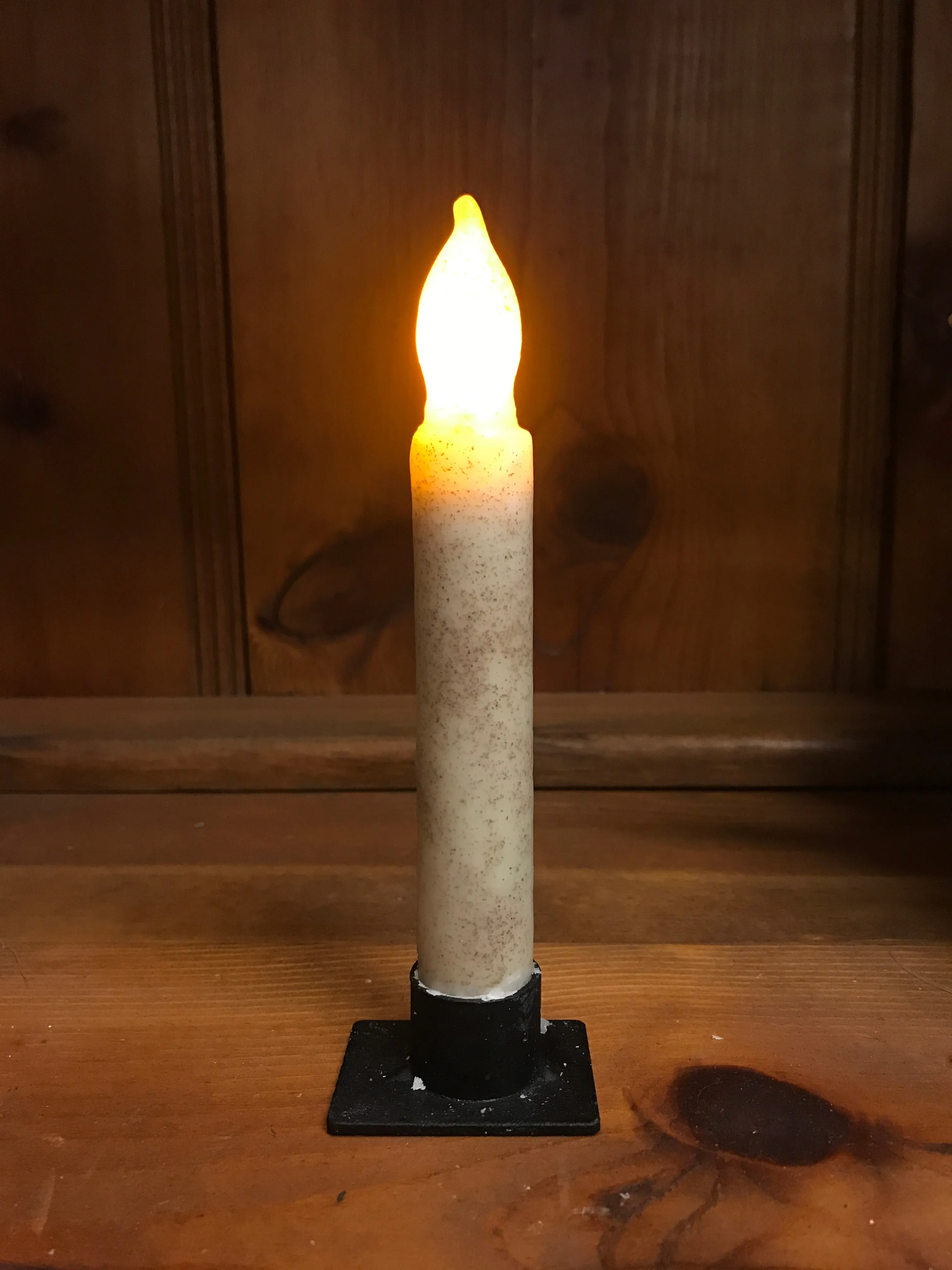 *Battery-Operated 6" LED Dipped Taper Candle with Timer