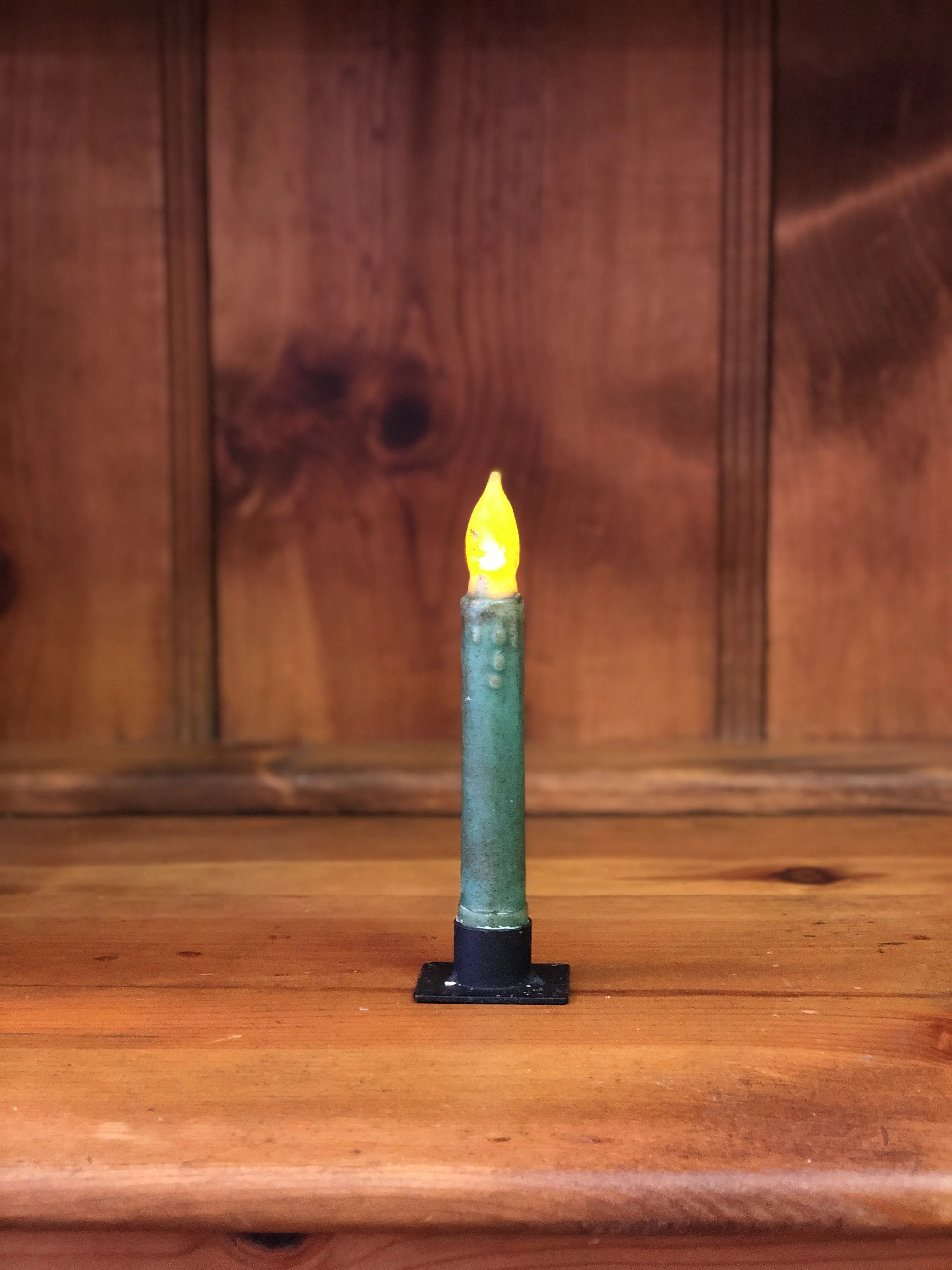 *Battery-Operated 6" LED Dipped Taper Candle with Timer