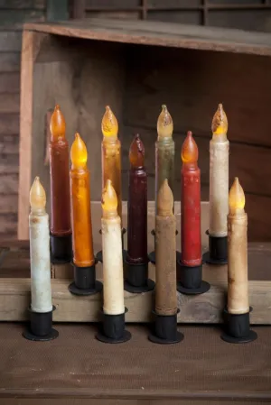 *Battery-Operated 6" LED Dipped Taper Candle with Timer