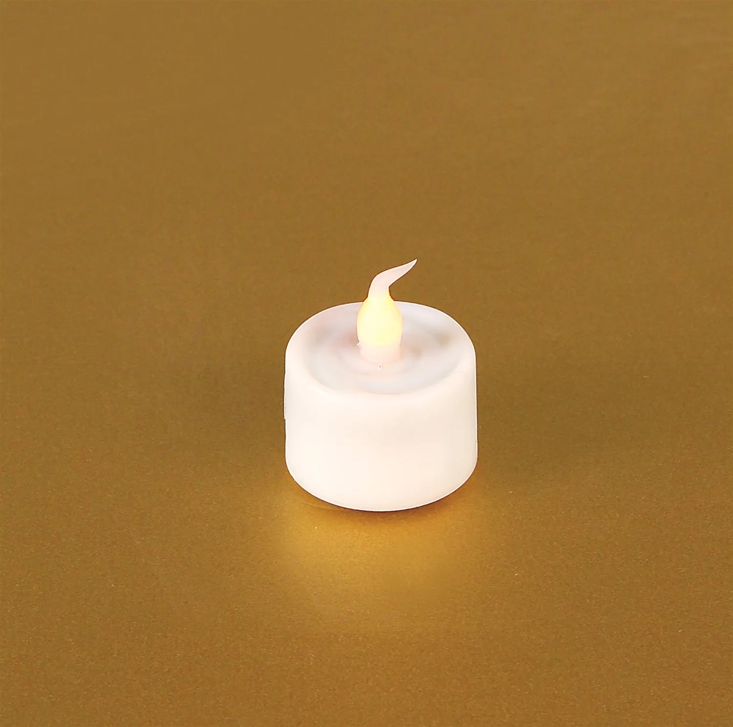 *Battery-Operated LED Flickering Tea Light with 6 Hr Timer