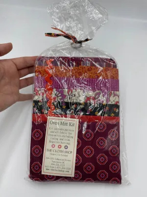 Bella Moon Quilting Cotton, Oven Mitt Kit, Burgundy, Pink, Orange Mix (WQC2083)