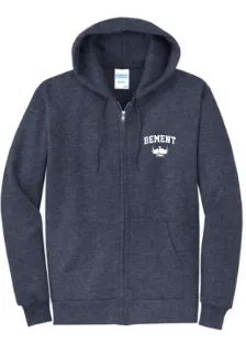 BEMENT- Full Zip Heathered Hoodie
