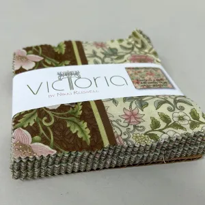 Benartex Quilting Cotton Squares, "Victoria" Green (WQC2321)