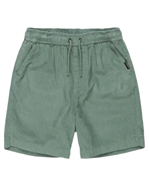 Boys Taxer Cord Walkshorts in Chinois Green
