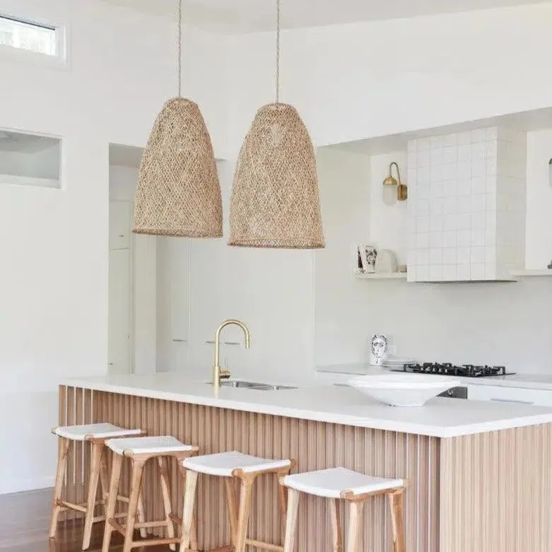 Bukumba Coastal Ceiling Lamp Banana Leaves