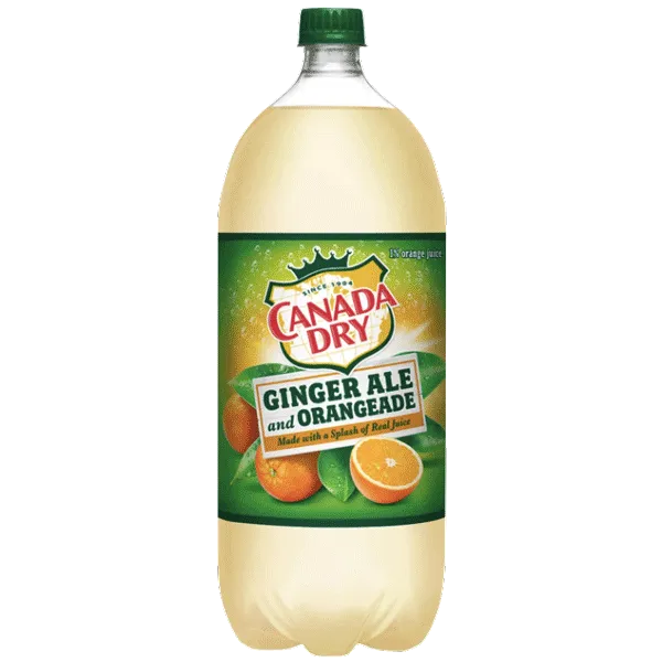 Canada Dry Ginger Ale and Orangeade Soda, 2 L bottle