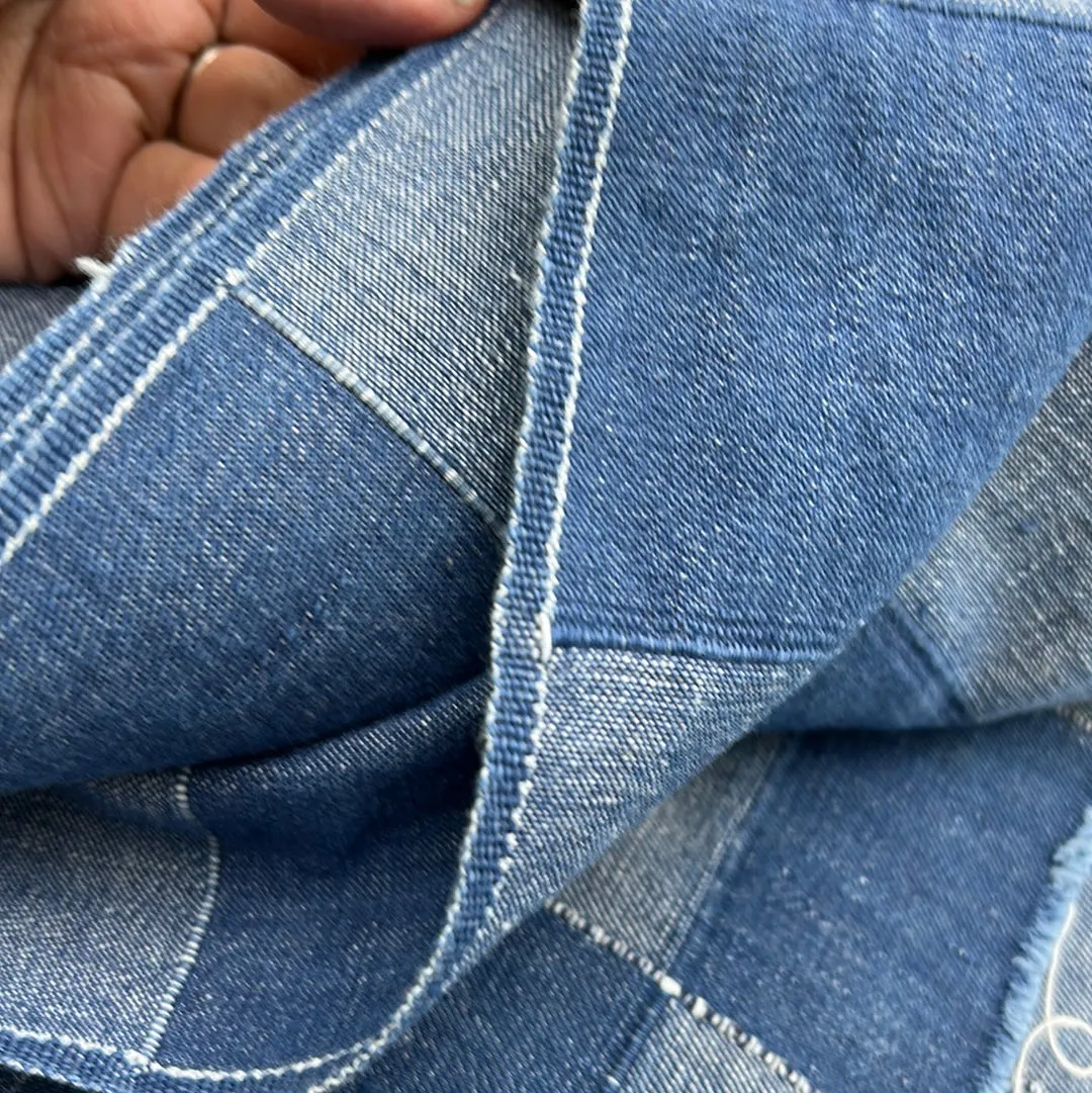 Cotton Denim, Blue Patchwork (WDT0182)