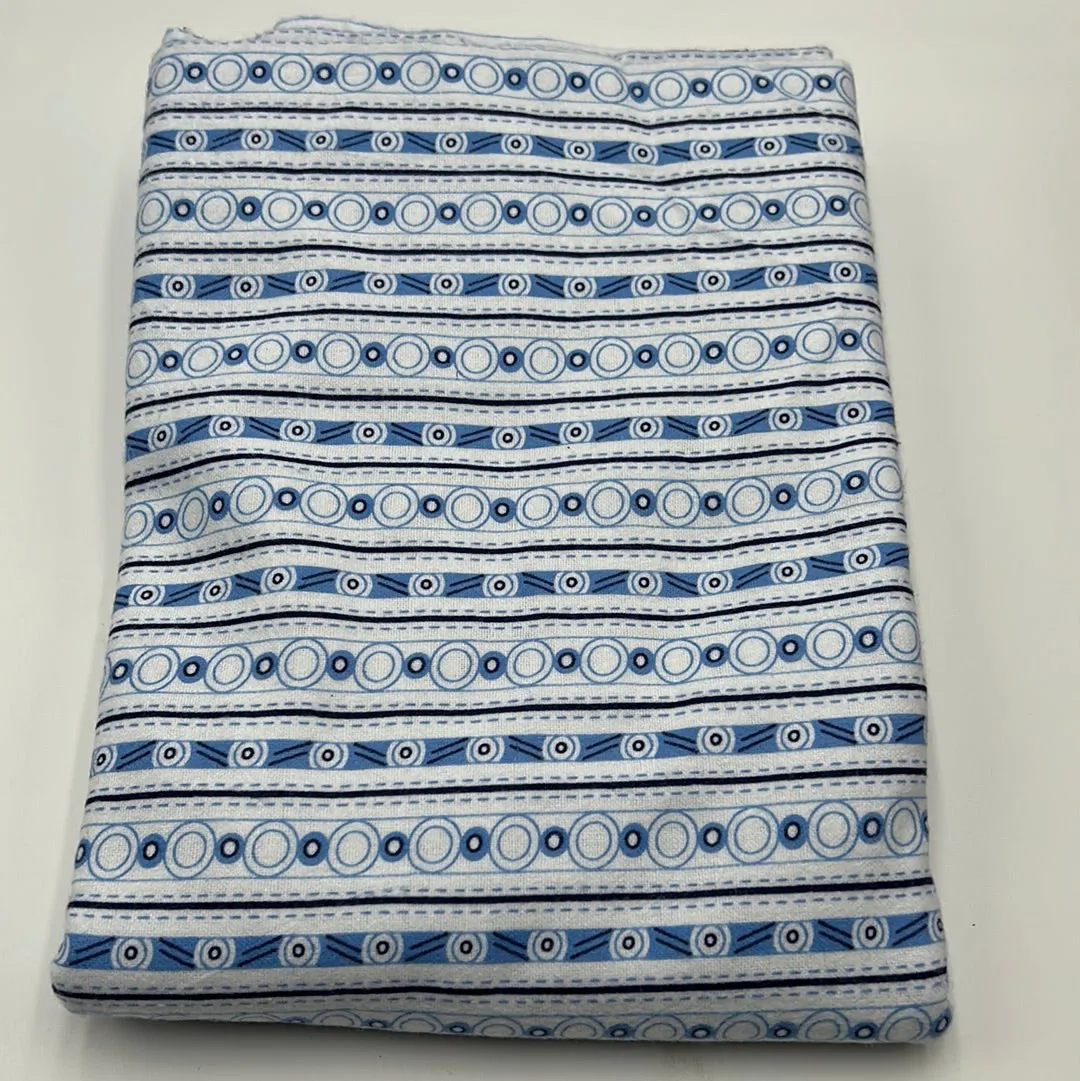 Cotton Flannelette, Blue & White (WFL0259:260)