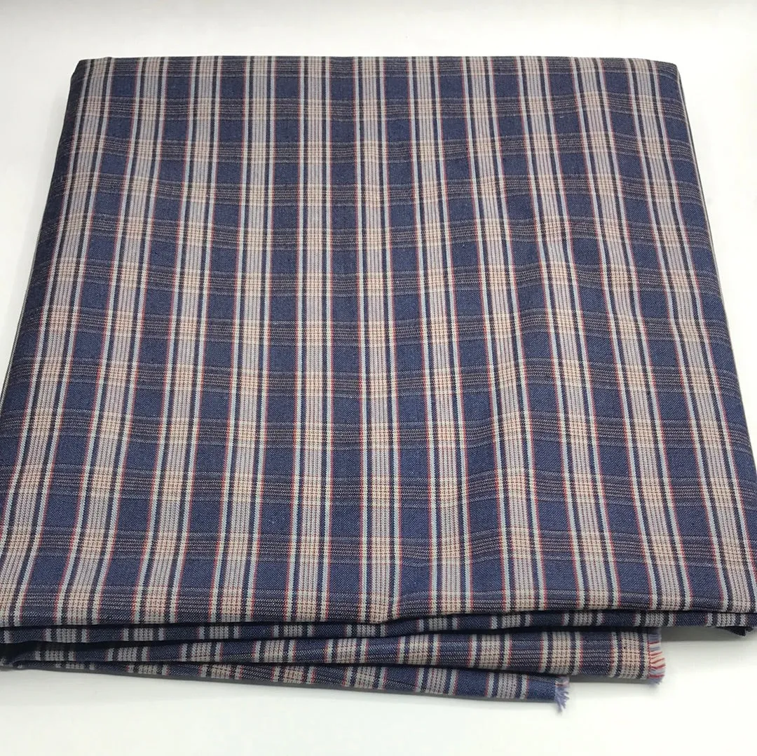 Cotton Shirt Weight, Blue Plaid (WDW1085)