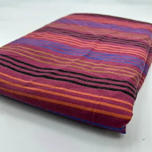 Cotton Shirt Weight, Burgundy Stripes (WDW2036)