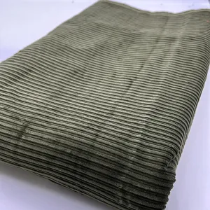 Cotton Wide Wale Corduroy, Military Green (WCV0285)