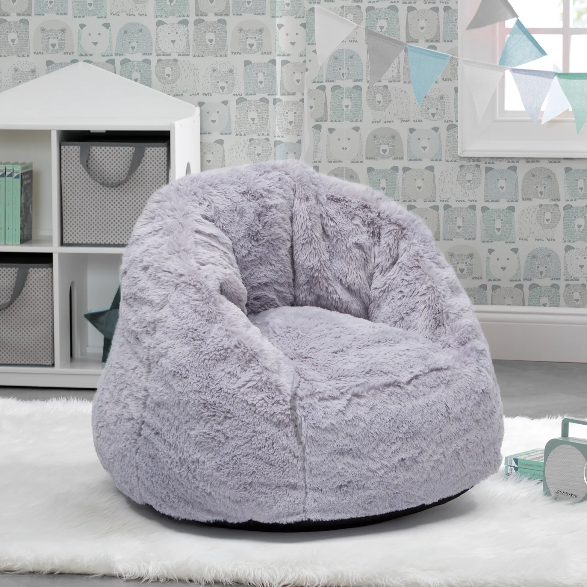 Cozee Fluffy Chair, Kid Size (For Kids Up To 10 Years Old)