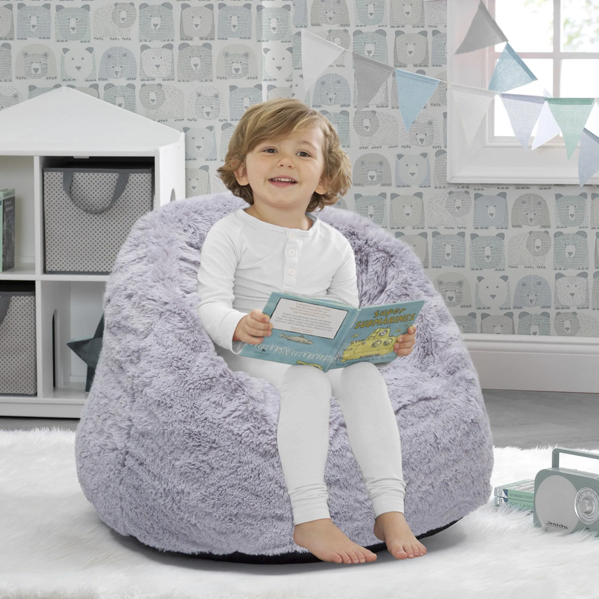 Cozee Fluffy Chair, Toddler Size (For Kids Up to 6 Years Old)