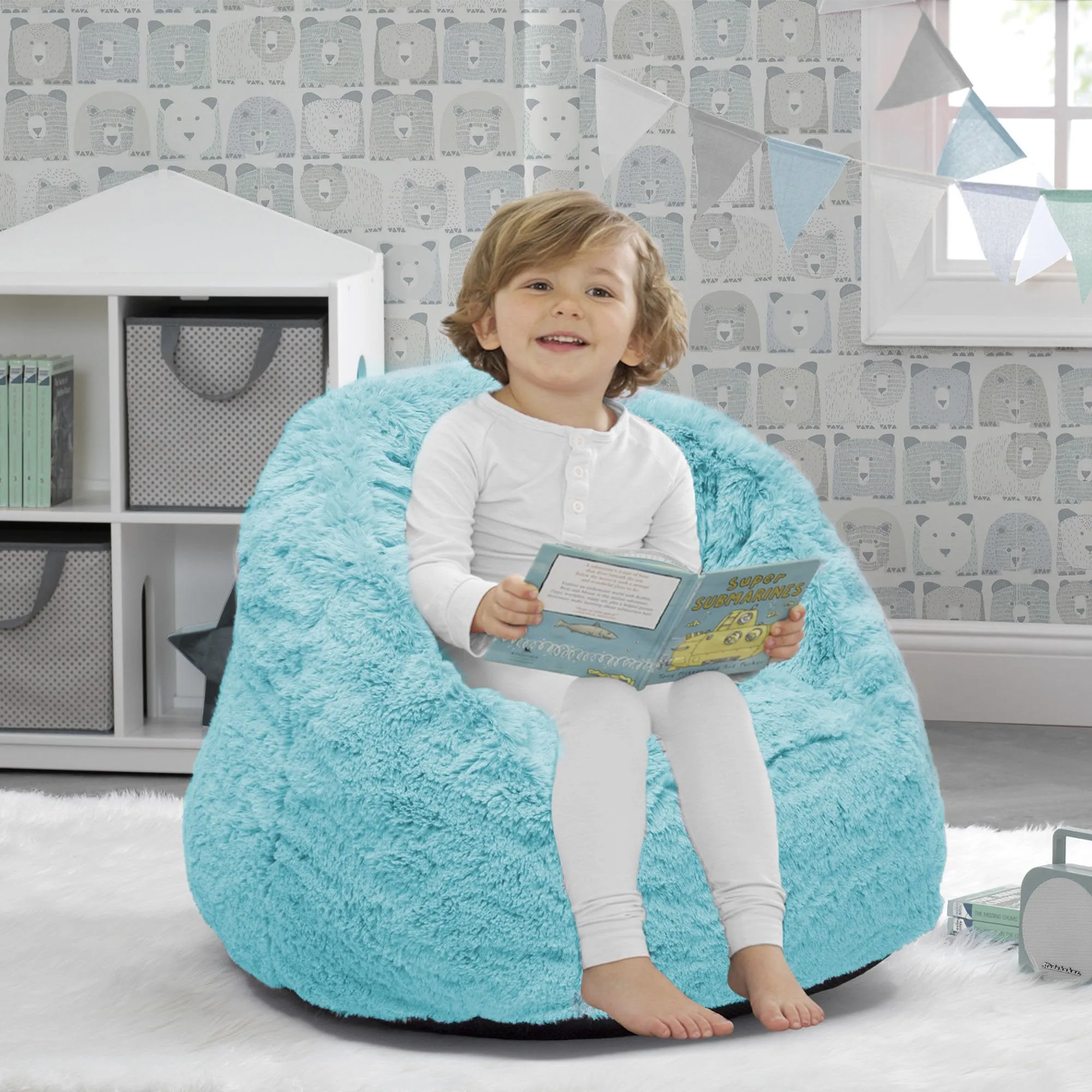 Cozee Fluffy Chair, Toddler Size (For Kids Up to 6 Years Old)