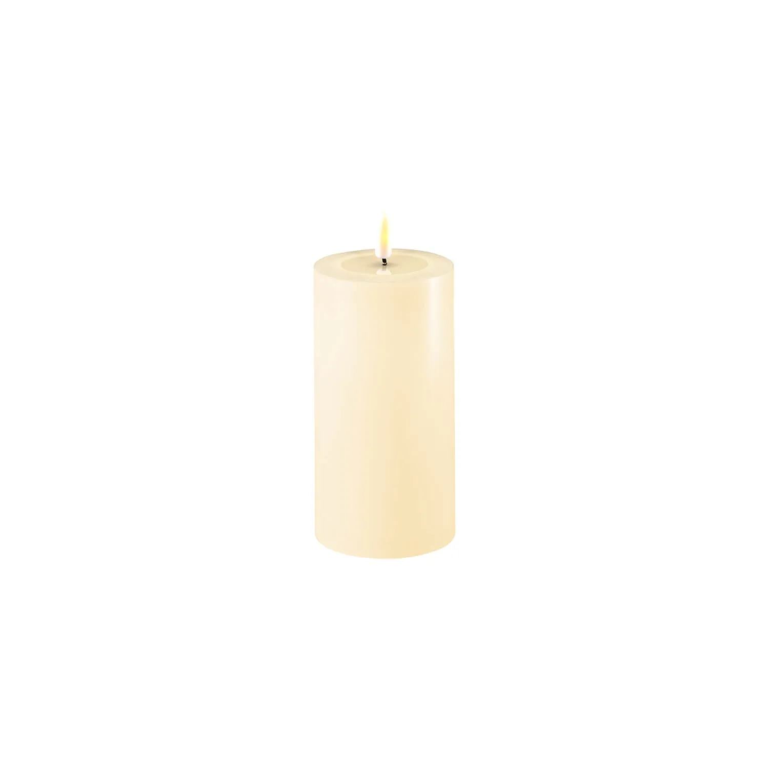 Deluxe LED Candle 7.5cm x 15cm - Cream