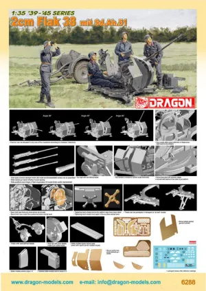 Dragon 1/35 2cm Flak 38 mit Sd.Ah.51 | 6288