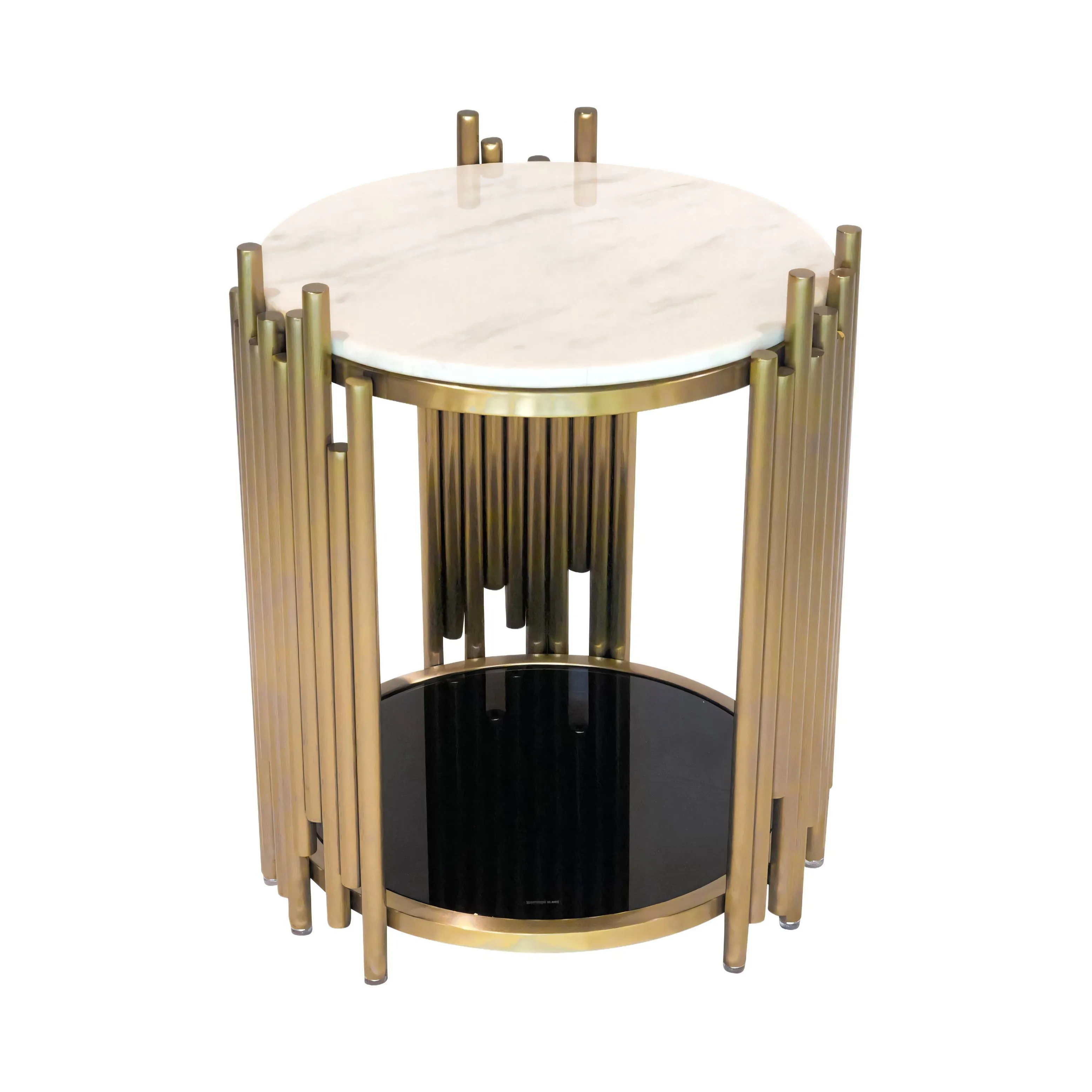 DYNASTY Faux Marble Side Table
