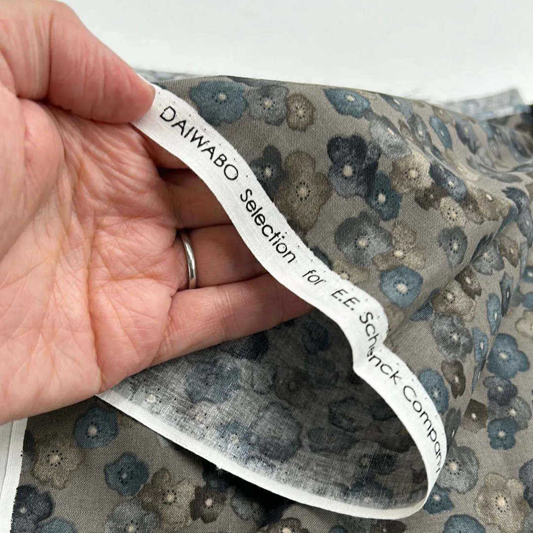 E.E. Schenk Quilting Cotton, Taupe Grey Teal (WQC1986)
