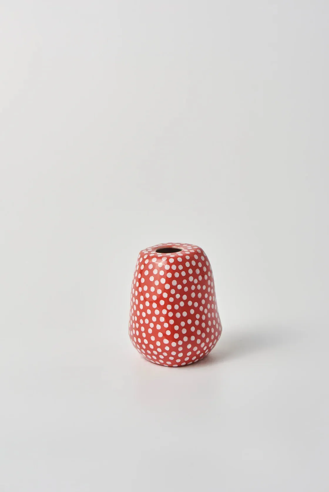 Facet Vase Medium Red Spots