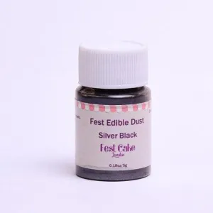 Fest Edible Lustre Dust Silver Black -8.5g