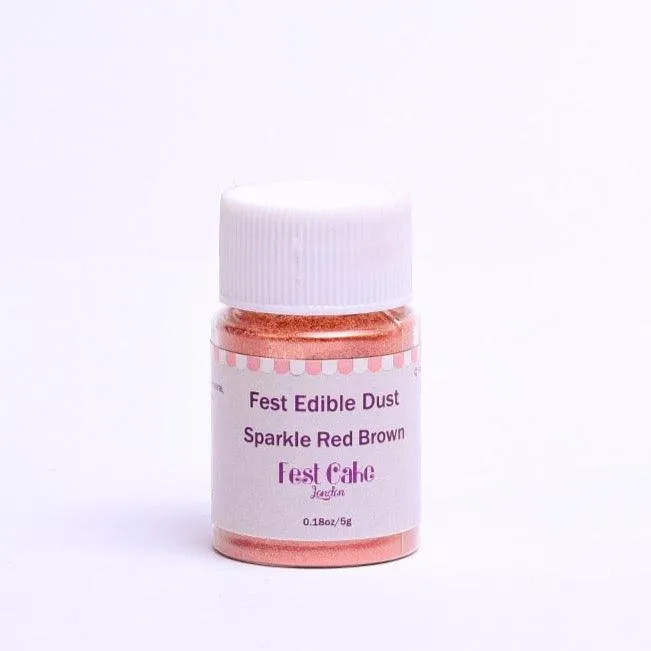 Fest Edible Lustre Dust Sparkle Red Brown - 8.5g
