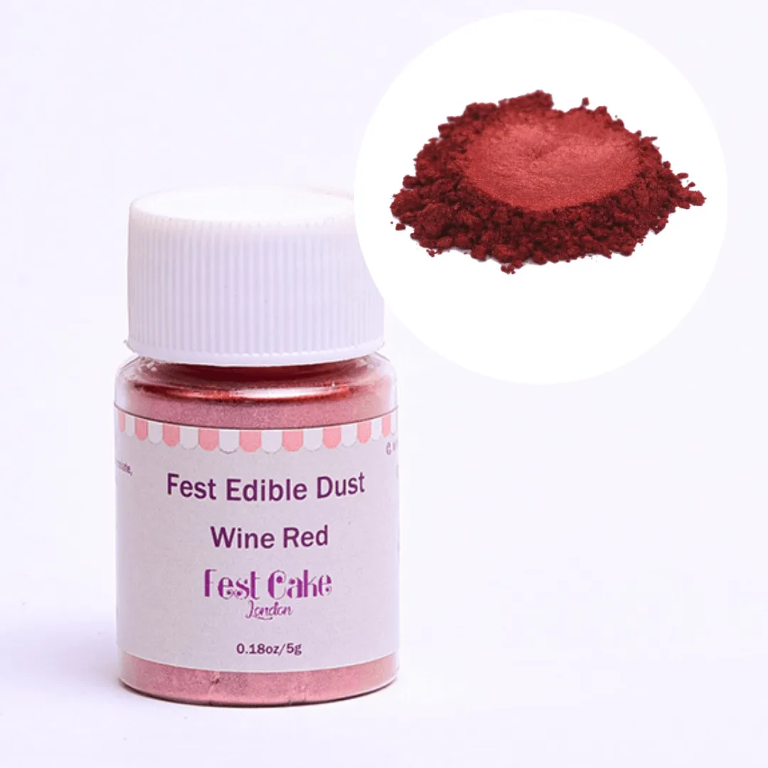 Fest Edible Lustre Dust Wine Red - 8.5g