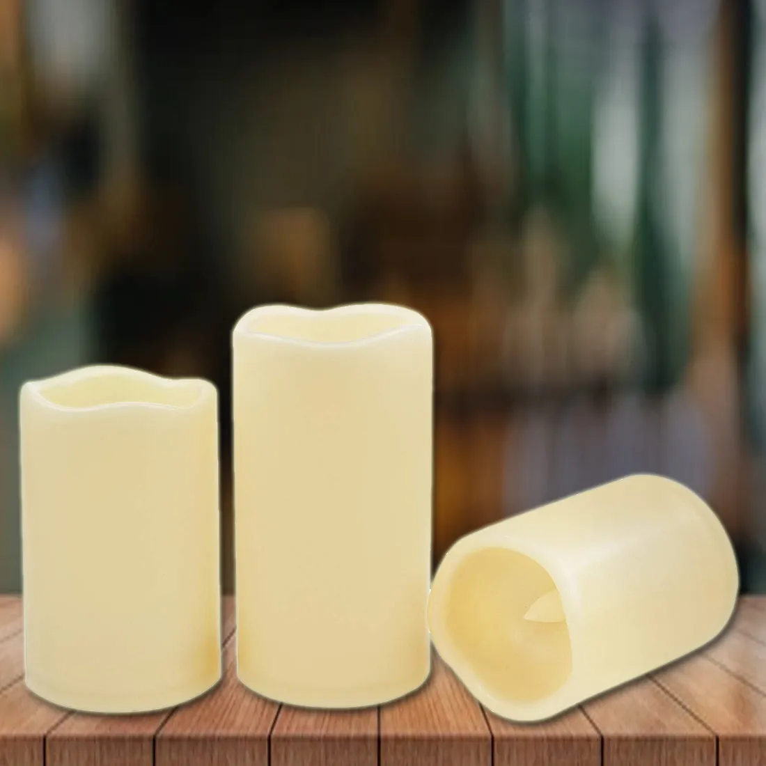 Flameless LED Candle Set (3-Pack) with Remote Control