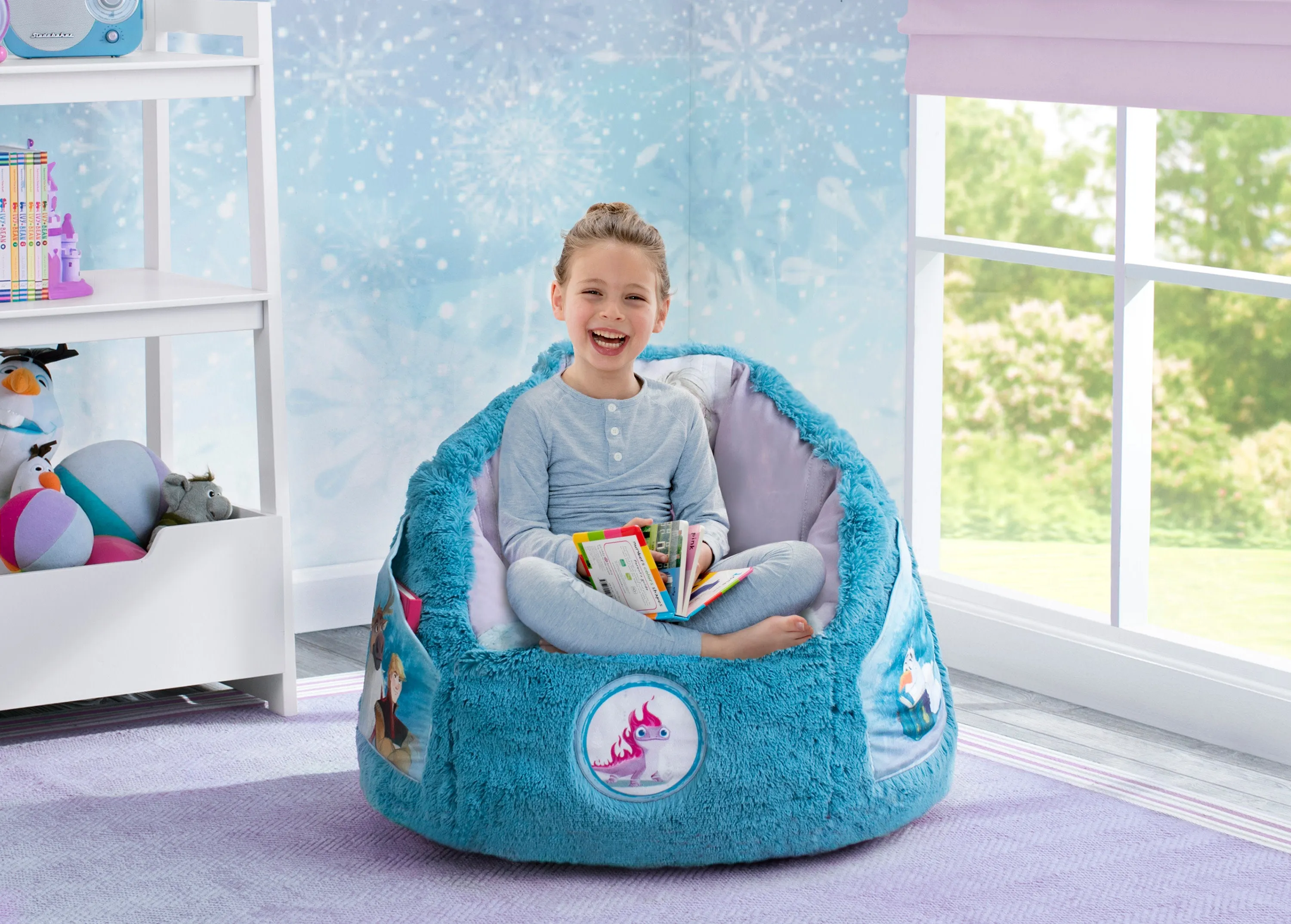 Frozen Cozee Fluffy Chair, Toddler Size (for Kids Up to 6 Years Old)