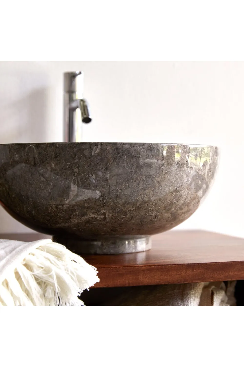 Gray Marble Bathroom Sink | Tikamoon Bahya